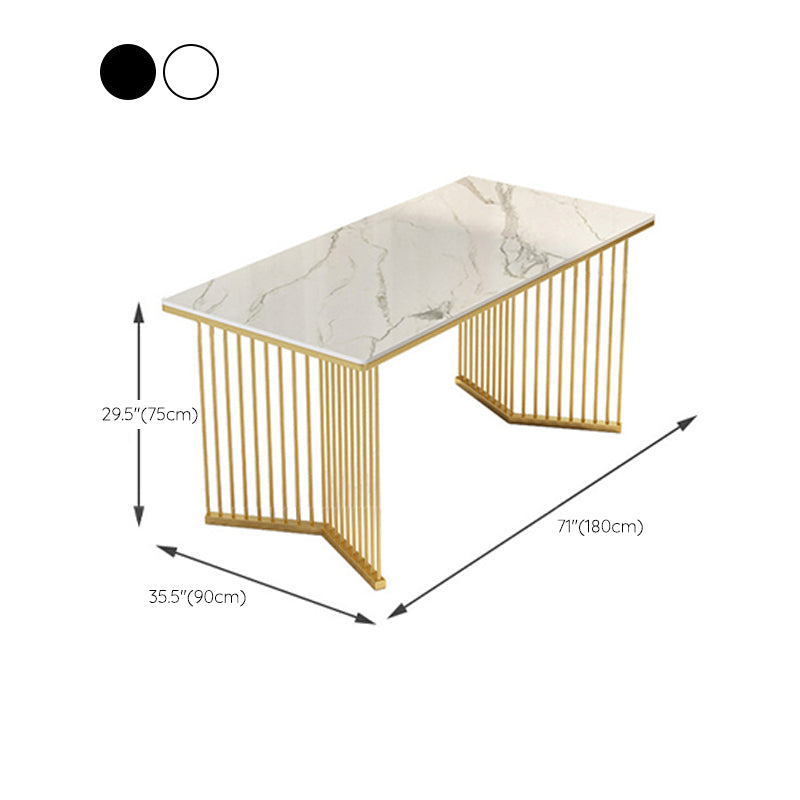 Contemporary Sintered Stone Dining Table Rectangle Dining Table for Home Use