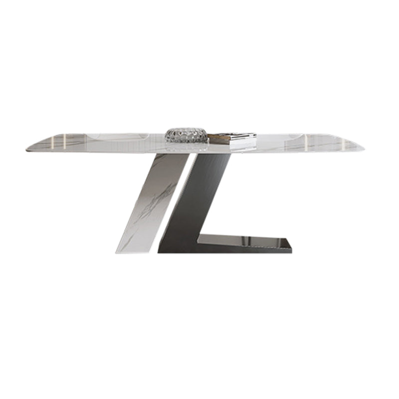 Glam Dining Rectangle Table Dining Sintered Stone Table for Home Use