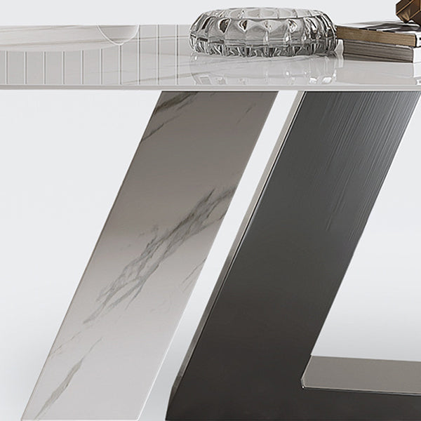 Glam Dining Rectangle Table Dining Sintered Stone Table for Home Use