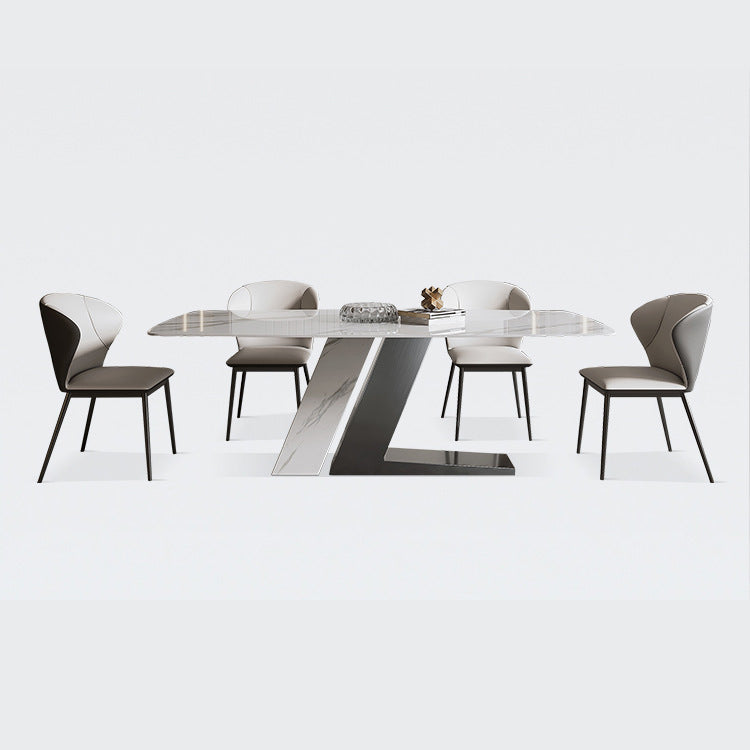 Glam Dining Rectangle Table Dining Sintered Stone Table for Home Use