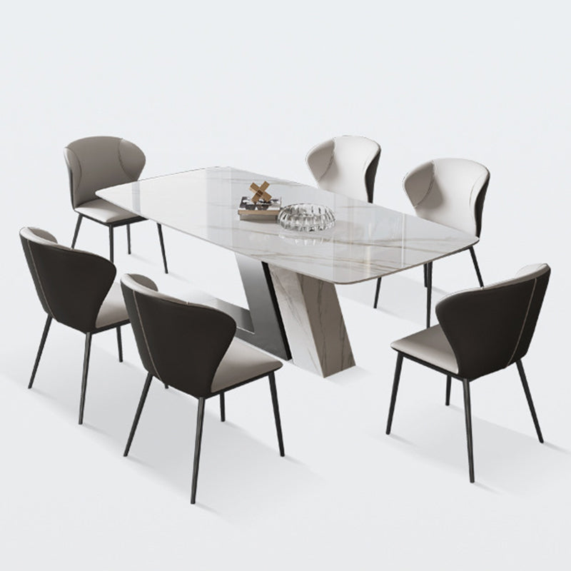 Glam Dining Rectangle Table Dining Sintered Stone Table for Home Use