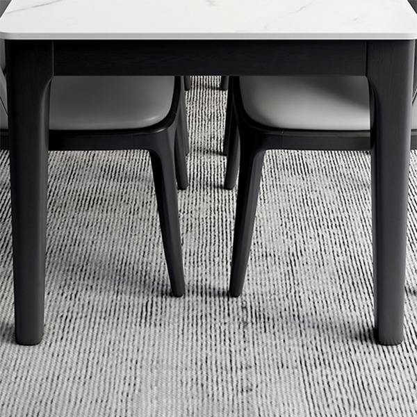 Solid Wood Base Dining Table Rectangle Modern Dining Table for Dinner Room