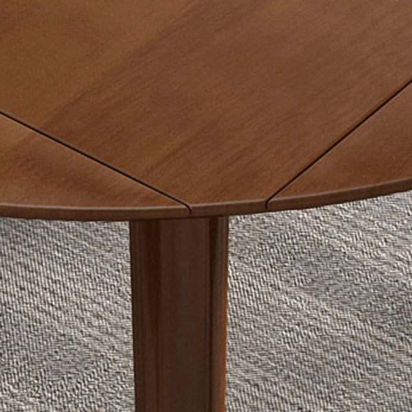 Round Home Kitchen Dinner Furniture Drop Leaf Rubberwood Solid Wood Dining Table
