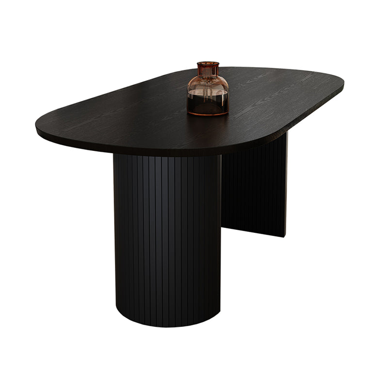 Double Pedestal Dining Table Modern Table for Home and Kitchen