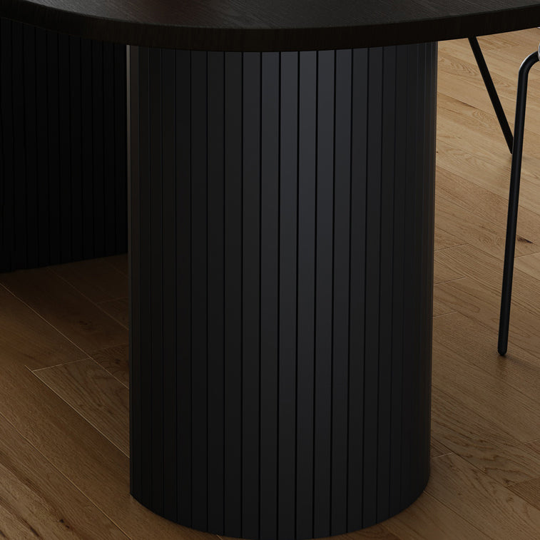 Double Pedestal Dining Table Modern Table for Home and Kitchen