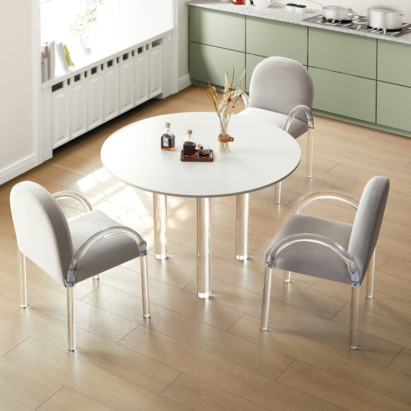 Modern Style Round Furniture Kitchen Dining Table with 3 Legs