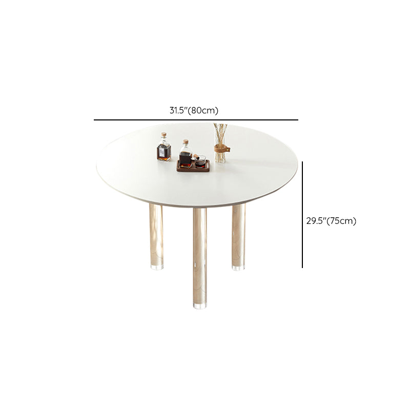 Modern Style Round Furniture Kitchen Dining Table with 3 Legs