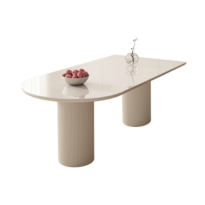Metal and Slate Table Contemporary Home Wood Legs Dining Table