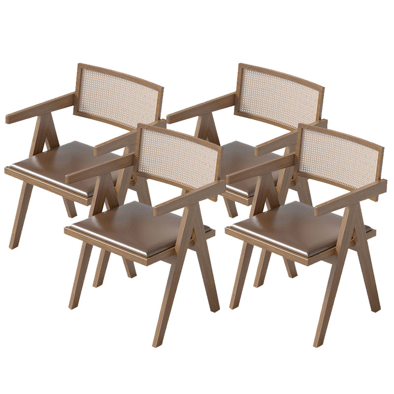 Contemporary Kitchen Dining Arm Chairs Open Back Dining Chairs