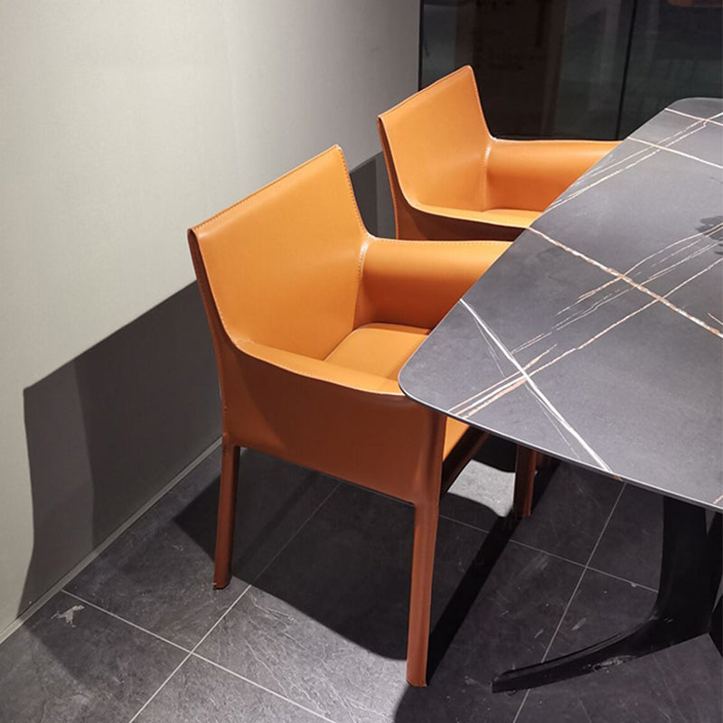 Faux Leather Kitchen Arm Chairs Contemporary Upholstered Dining Chairs