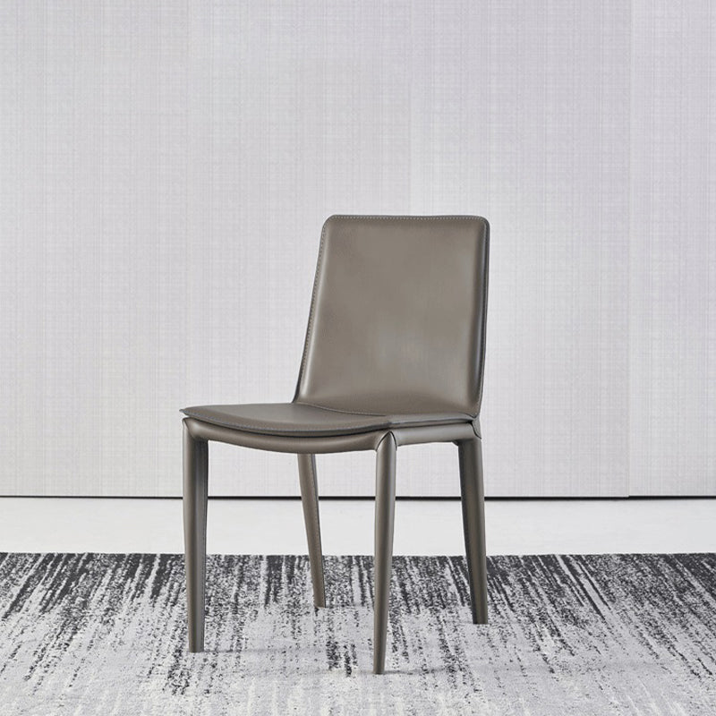 Contemporary Dining Metal Chair Armless Side Chairs for Kitchen