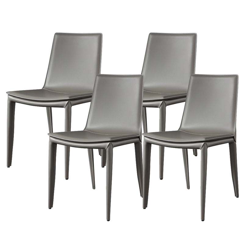 Contemporary Dining Metal Chair Armless Side Chairs for Kitchen