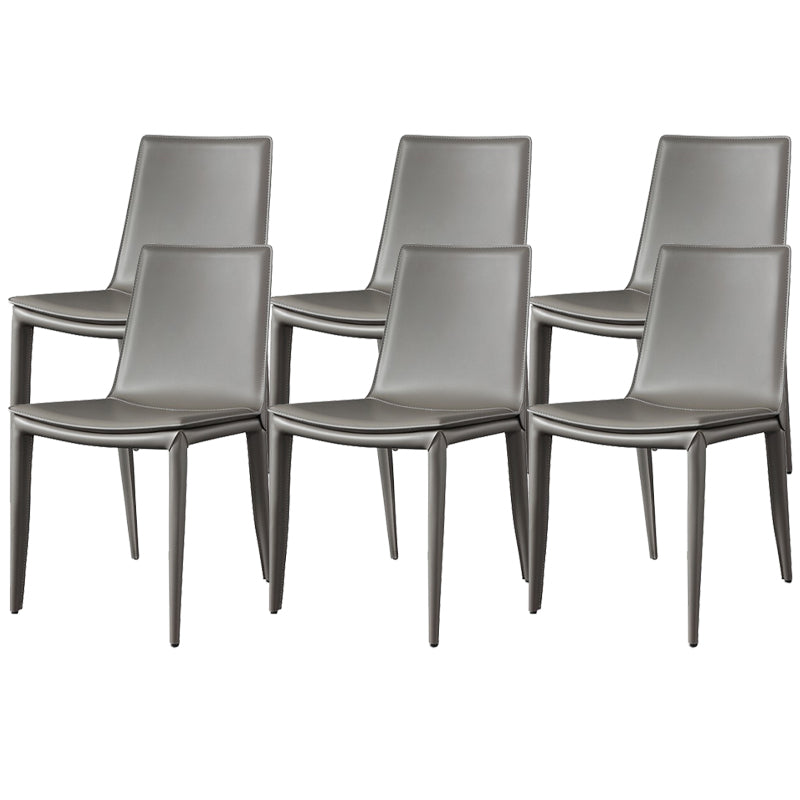 Contemporary Dining Metal Chair Armless Side Chairs for Kitchen