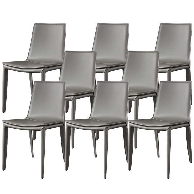 Contemporary Dining Metal Chair Armless Side Chairs for Kitchen