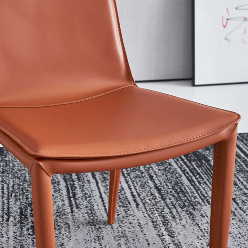 Contemporary Dining Metal Chair Armless Side Chairs for Kitchen