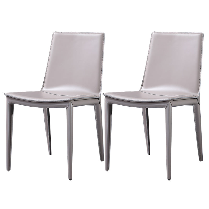 Contemporary Dining Metal Chair Armless Side Chairs for Kitchen
