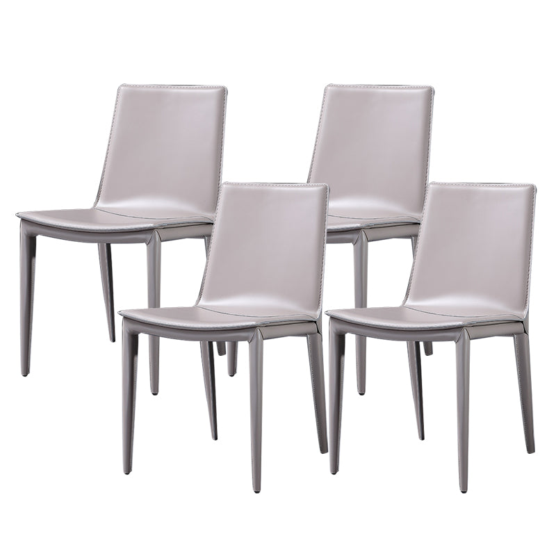 Contemporary Dining Metal Chair Armless Side Chairs for Kitchen