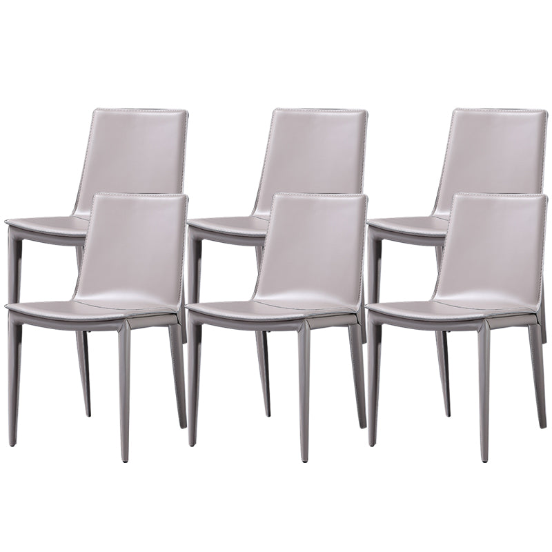 Contemporary Dining Metal Chair Armless Side Chairs for Kitchen