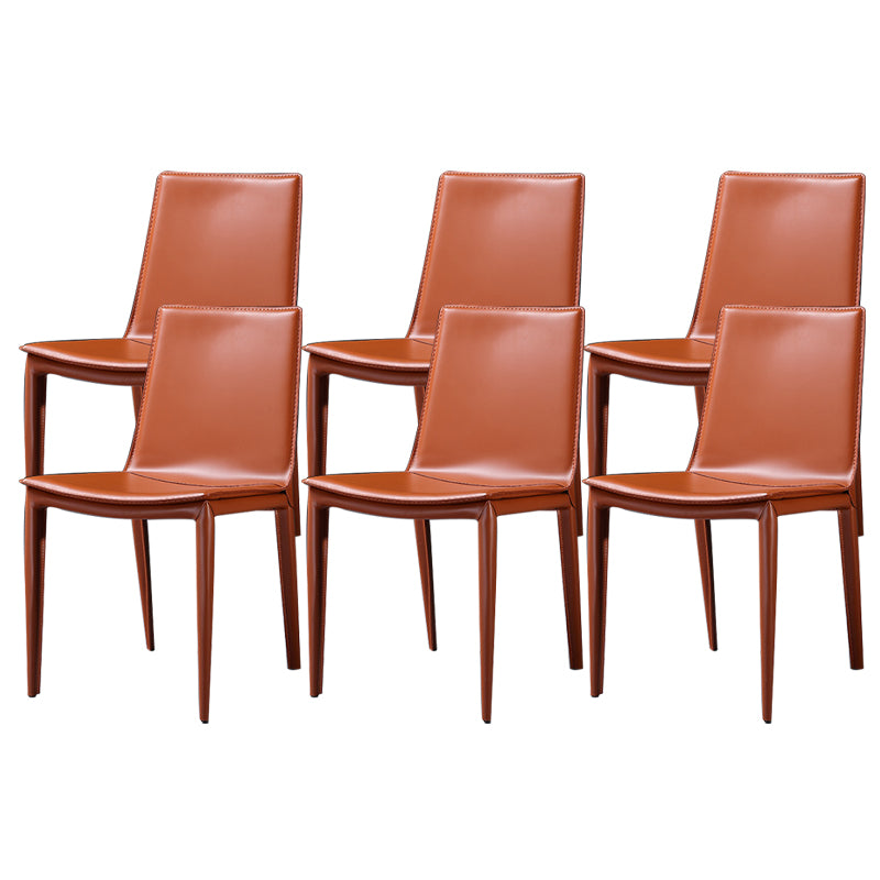 Contemporary Dining Metal Chair Armless Side Chairs for Kitchen