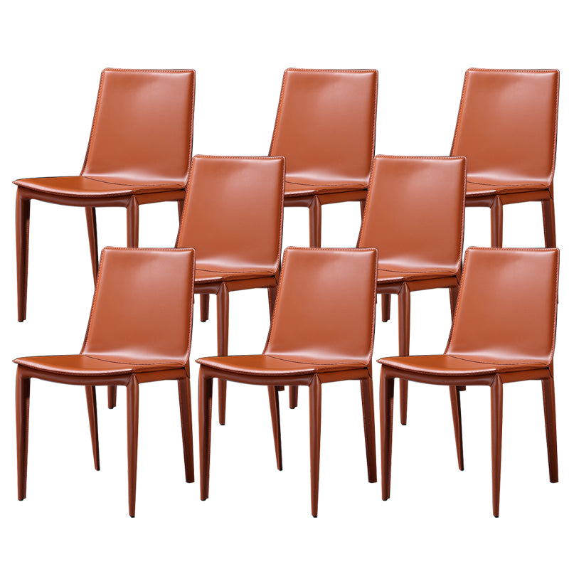 Contemporary Dining Metal Chair Armless Side Chairs for Kitchen