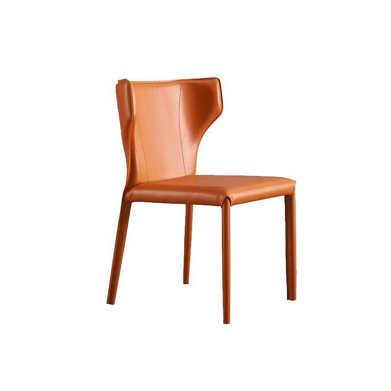 Contemporary Style Chair Armless Side Chairs with Metal Legs for Kitchen