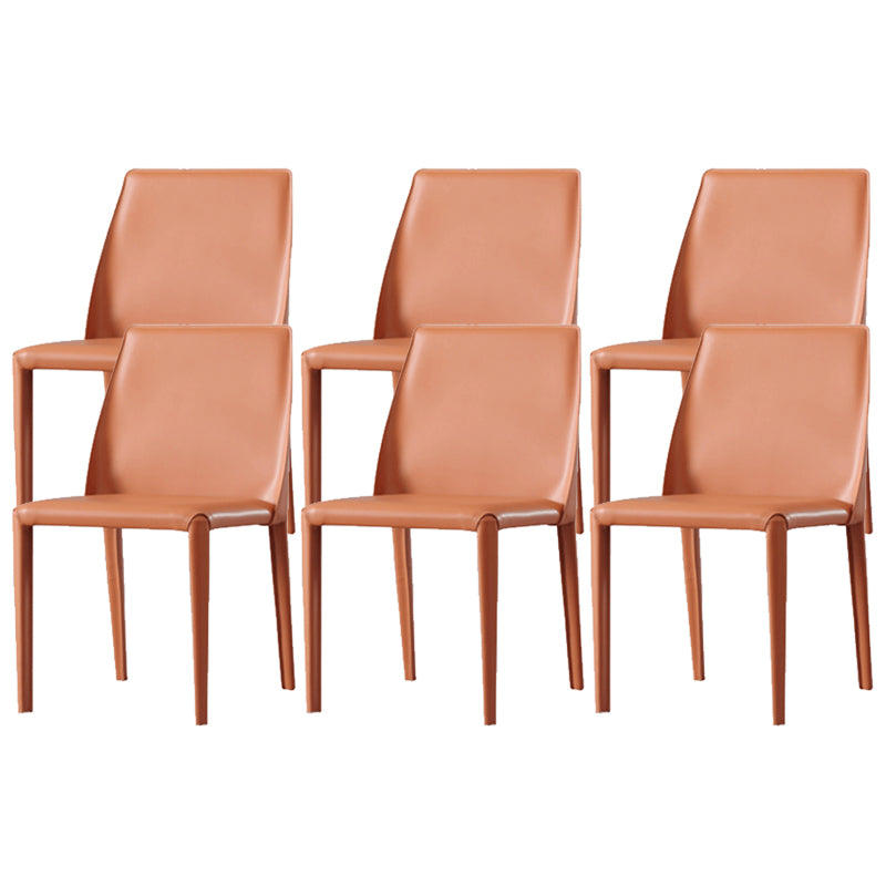 Faux Leather Kitchen Dining Chair Contemporary Kitchen Dining Armless Chair