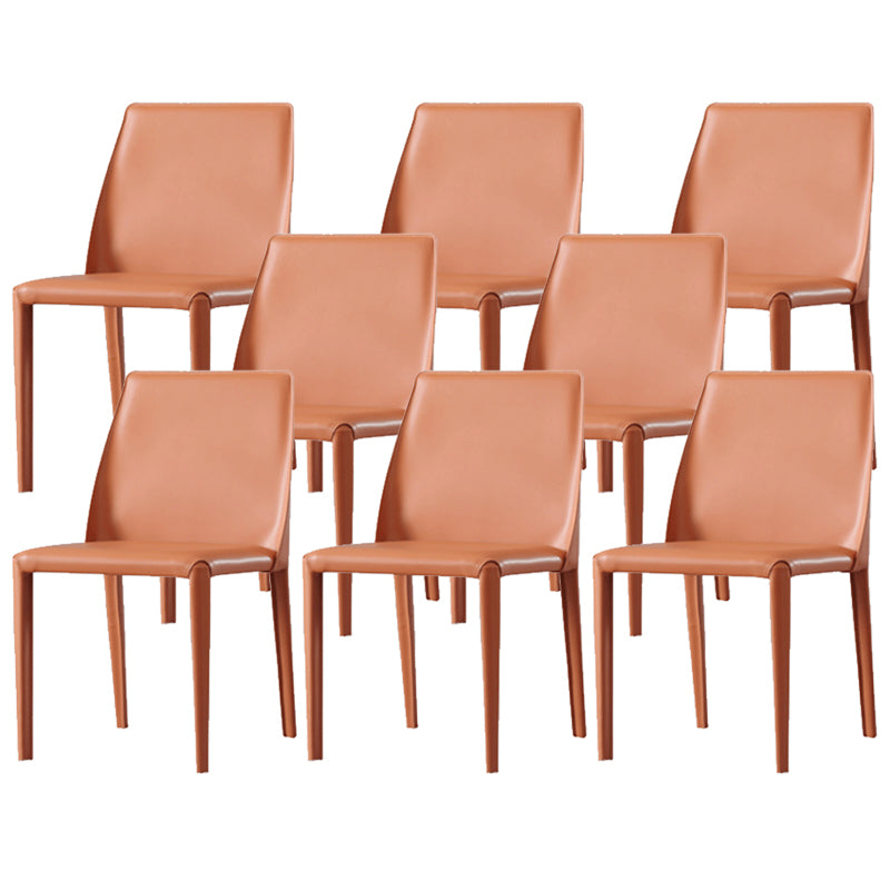 Faux Leather Kitchen Dining Chair Contemporary Kitchen Dining Armless Chair