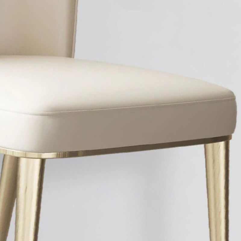 Upholstered Dining Chair Faux Leather Kitchen Dining Chair with Metal Legs