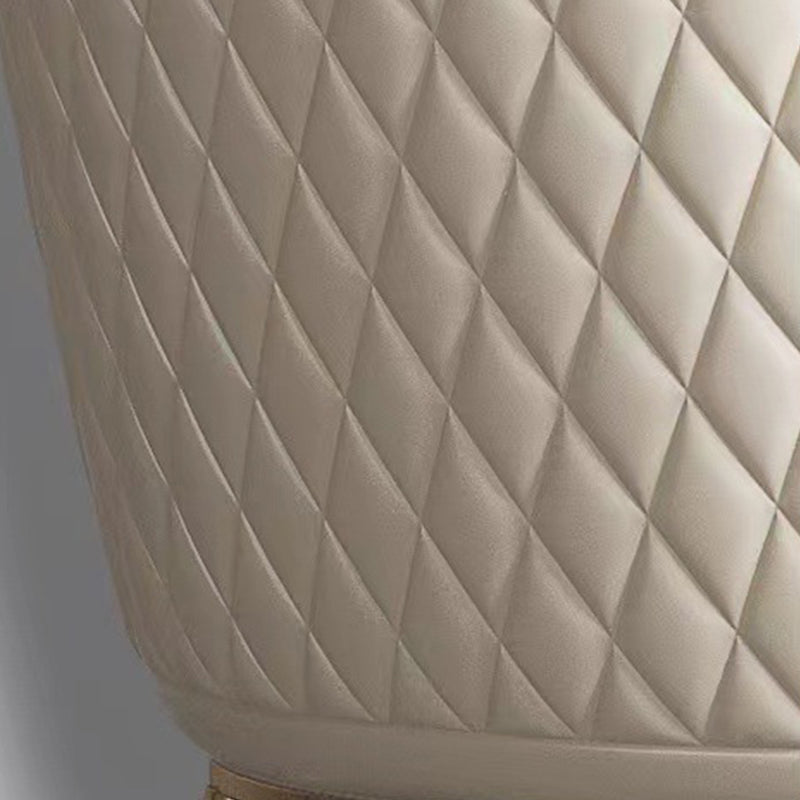 Upholstered Dining Chair Faux Leather Kitchen Dining Chair with Metal Legs