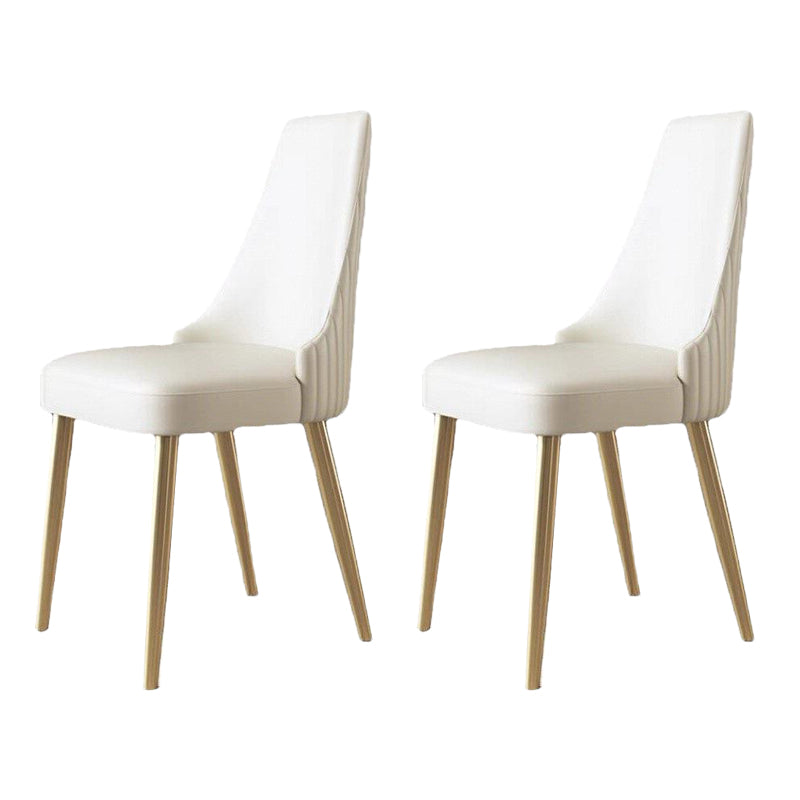 Contemporary Upholstered Dining Chair Faux Leather Kitchen Dining Chair