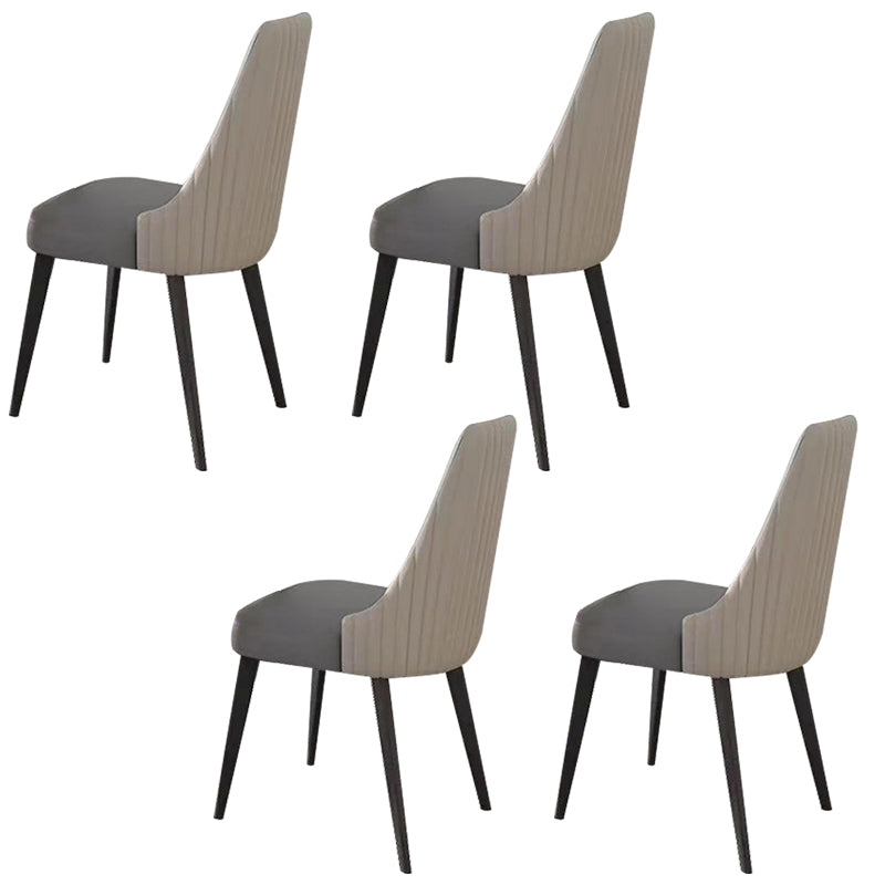 Contemporary Upholstered Dining Chair Faux Leather Kitchen Dining Chair