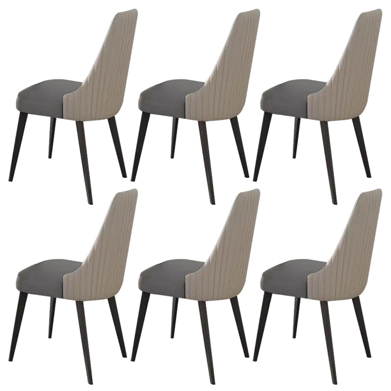 Contemporary Upholstered Dining Chair Faux Leather Kitchen Dining Chair