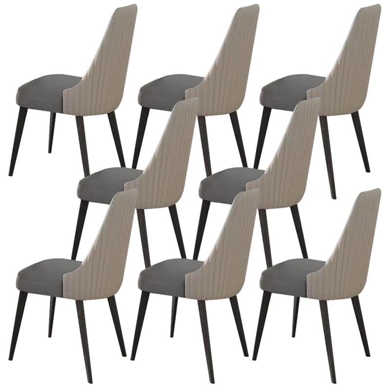 Contemporary Upholstered Dining Chair Faux Leather Kitchen Dining Chair