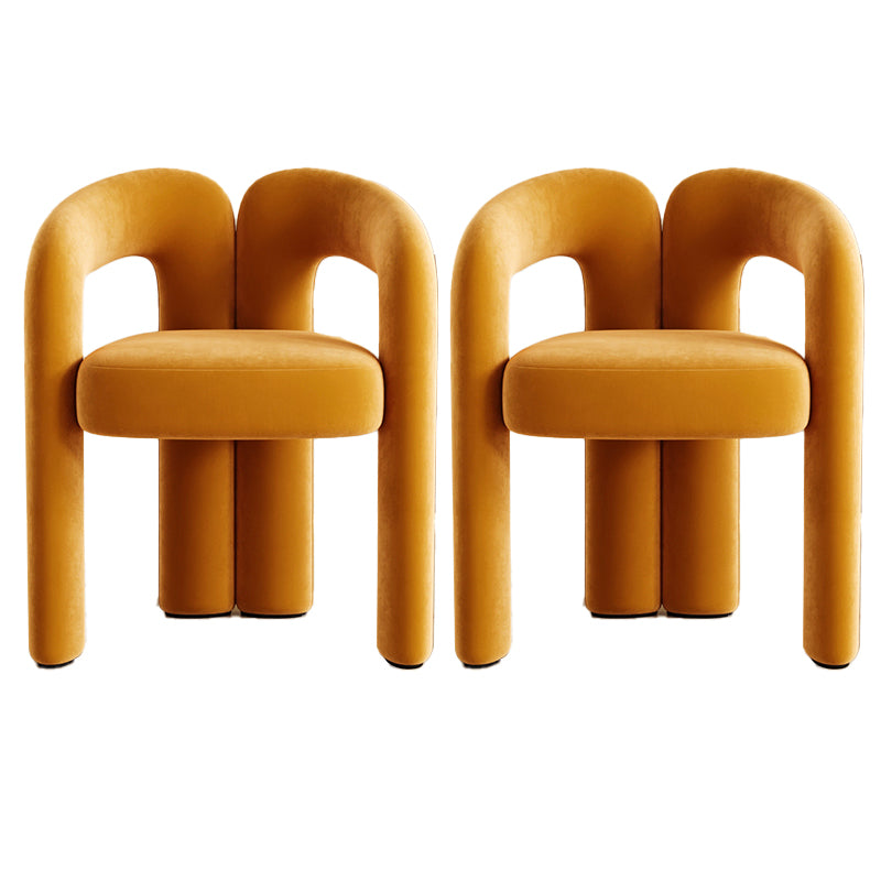 Modern Contemporary Upholstered Arm Chair Open Back Dining Chair for Dining Room