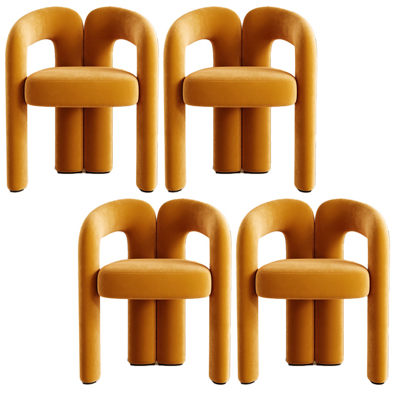 Modern Contemporary Upholstered Arm Chair Open Back Dining Chair for Dining Room