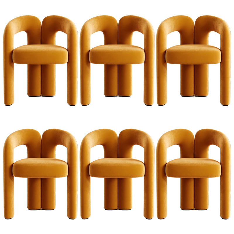 Modern Contemporary Upholstered Arm Chair Open Back Dining Chair for Dining Room