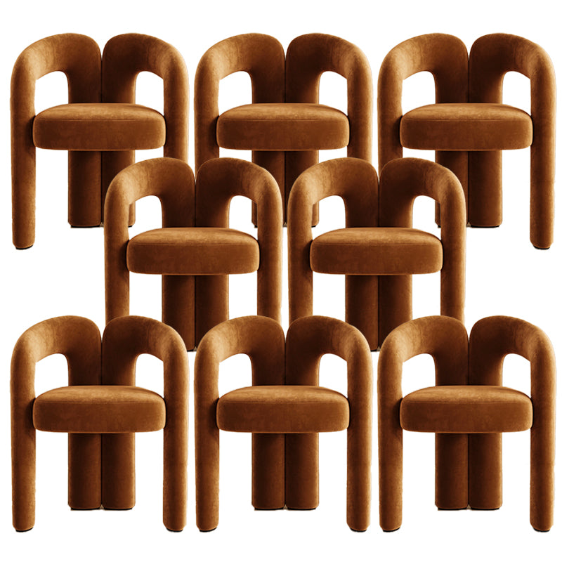 Modern Contemporary Upholstered Arm Chair Open Back Dining Chair for Dining Room