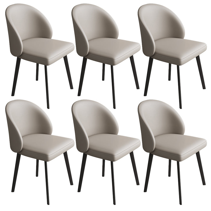 Contemporary Kitchen Dining Side Chair Upholstered Dining Chair in White