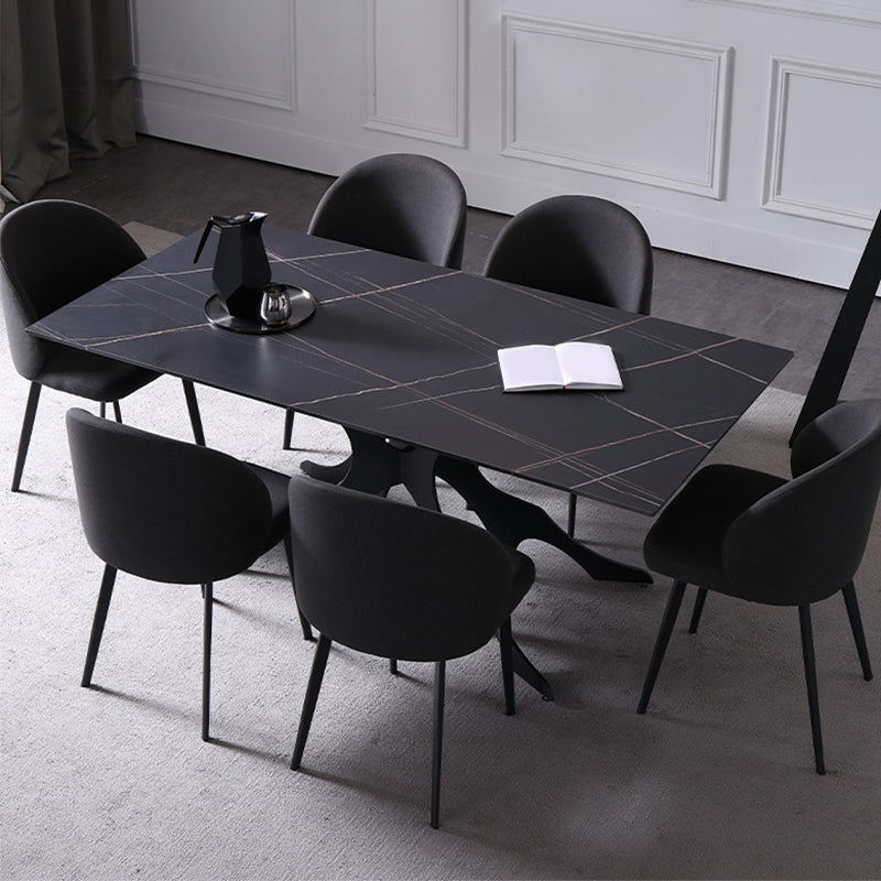 Contemporary Kitchen Dining Side Chair Upholstered Dining Chair in Grey