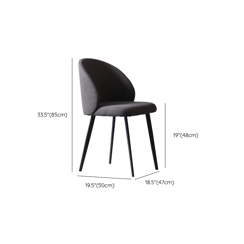 Contemporary Kitchen Dining Side Chair Upholstered Dining Chair in Grey