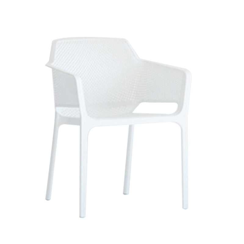 Plastic Stacking Dining Armchair Glam Indoor-Outdoor Dining Room Chair