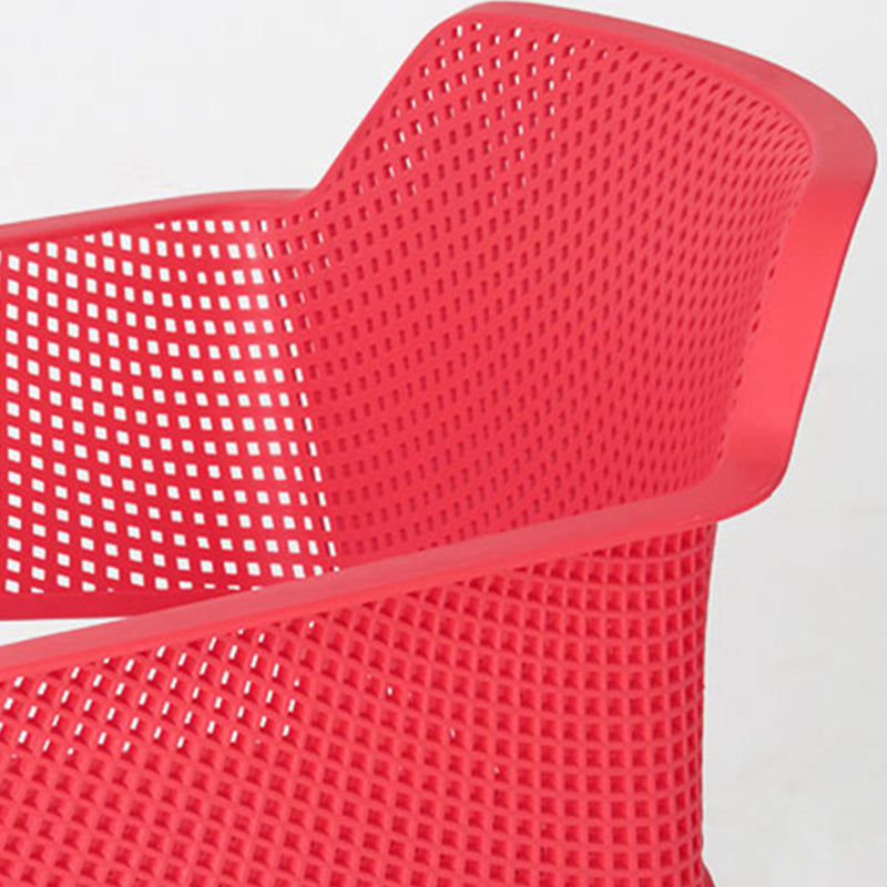 Plastic Stacking Dining Armchair Glam Indoor-Outdoor Dining Room Chair