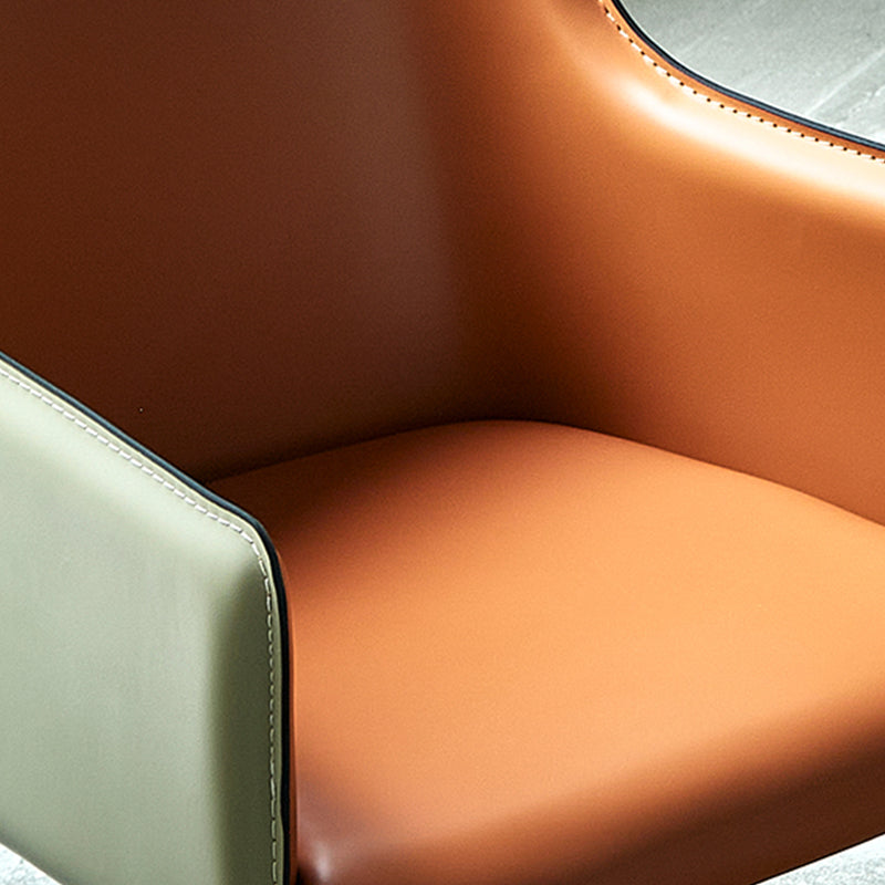 Contemporary Parsons Upholstered Chair Faux Leather Dining Chair for Home