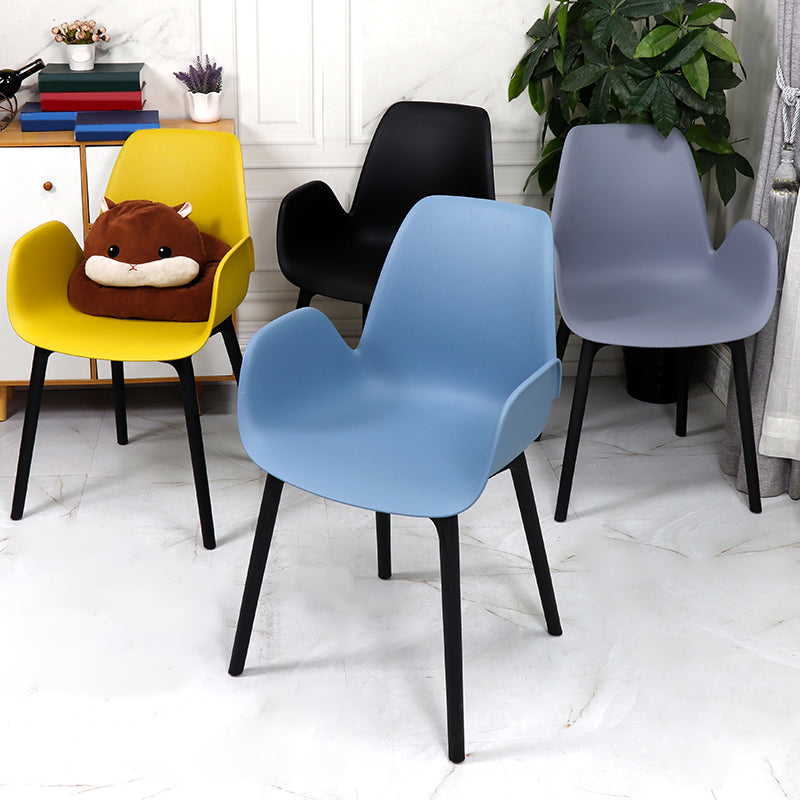 Plastic Dining Armchair Glam Style Dining Room Chair for Home