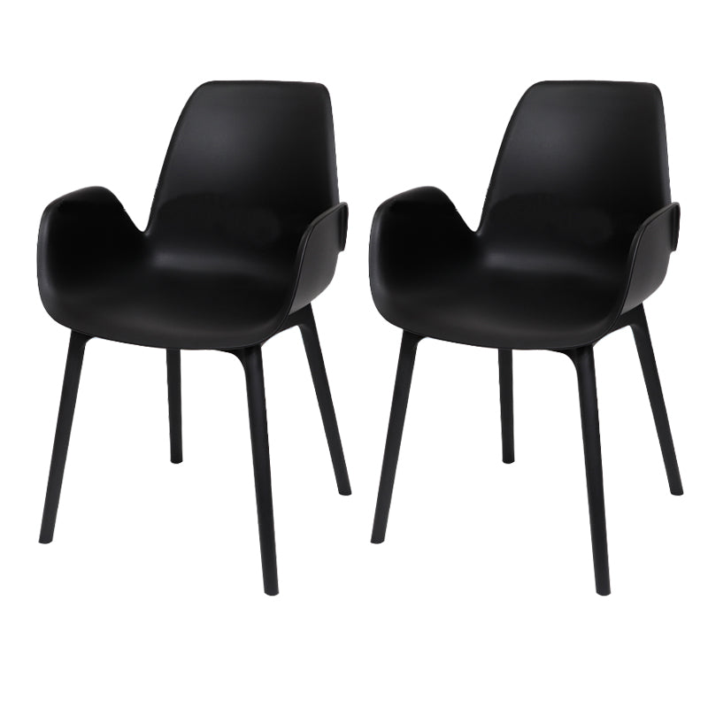 Plastic Dining Armchair Glam Style Dining Room Chair for Home