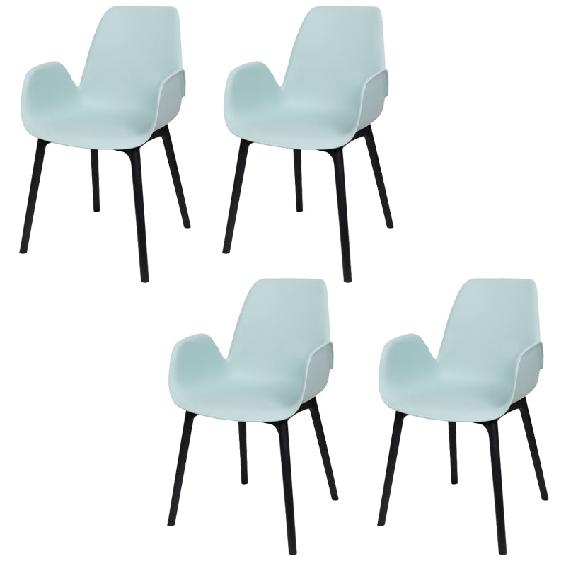 Plastic Dining Armchair Glam Style Dining Room Chair for Home