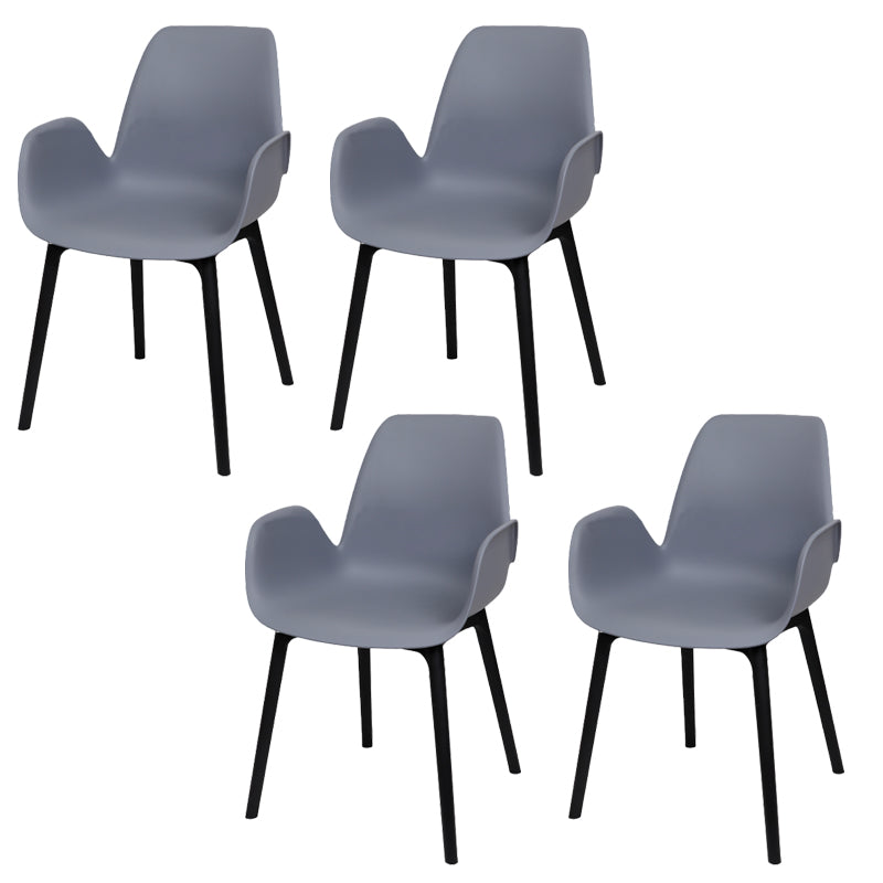 Plastic Dining Armchair Glam Style Dining Room Chair for Home