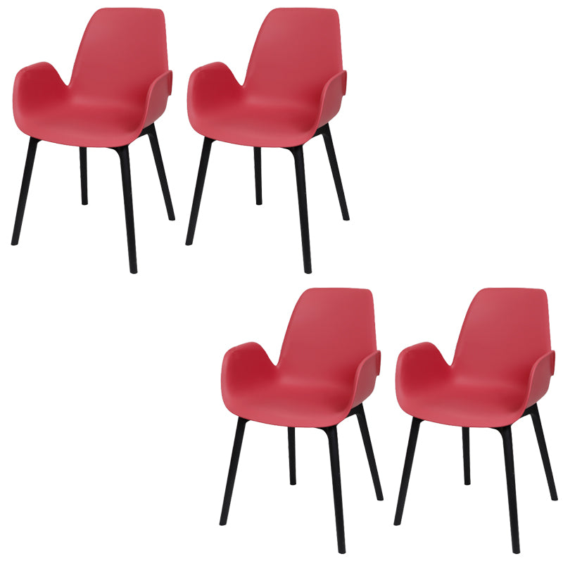 Plastic Dining Armchair Glam Style Dining Room Chair for Home