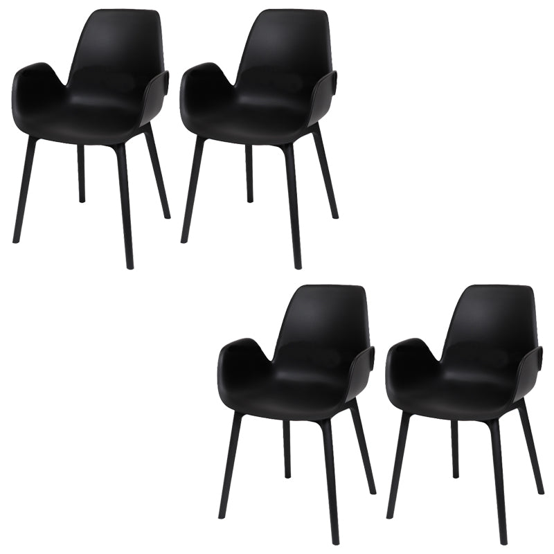 Plastic Dining Armchair Glam Style Dining Room Chair for Home