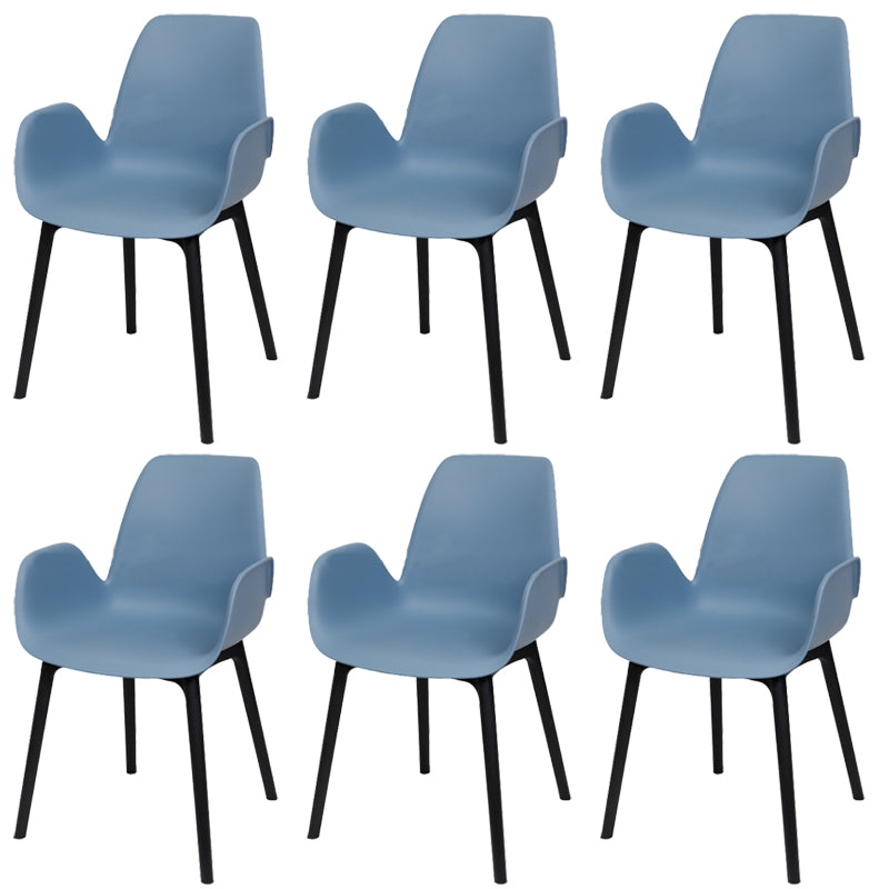 Plastic Dining Armchair Glam Style Dining Room Chair for Home